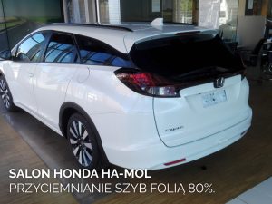 Salon Honda Ha-Mol przyciemnianie szyb 80%